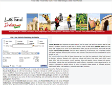 Tablet Screenshot of letstravelindia.com