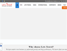 Tablet Screenshot of letstravelindia.co.in